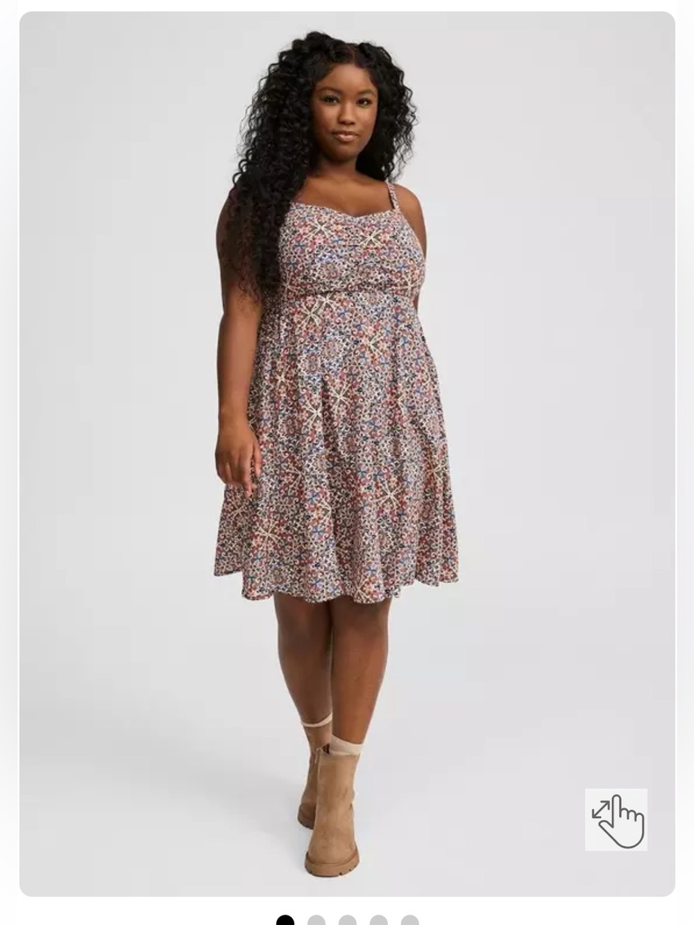 torrid Pink Floral Mini Skater Dress